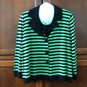 Misook cardigan and shell